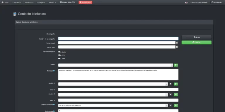 Configuracion Blaster